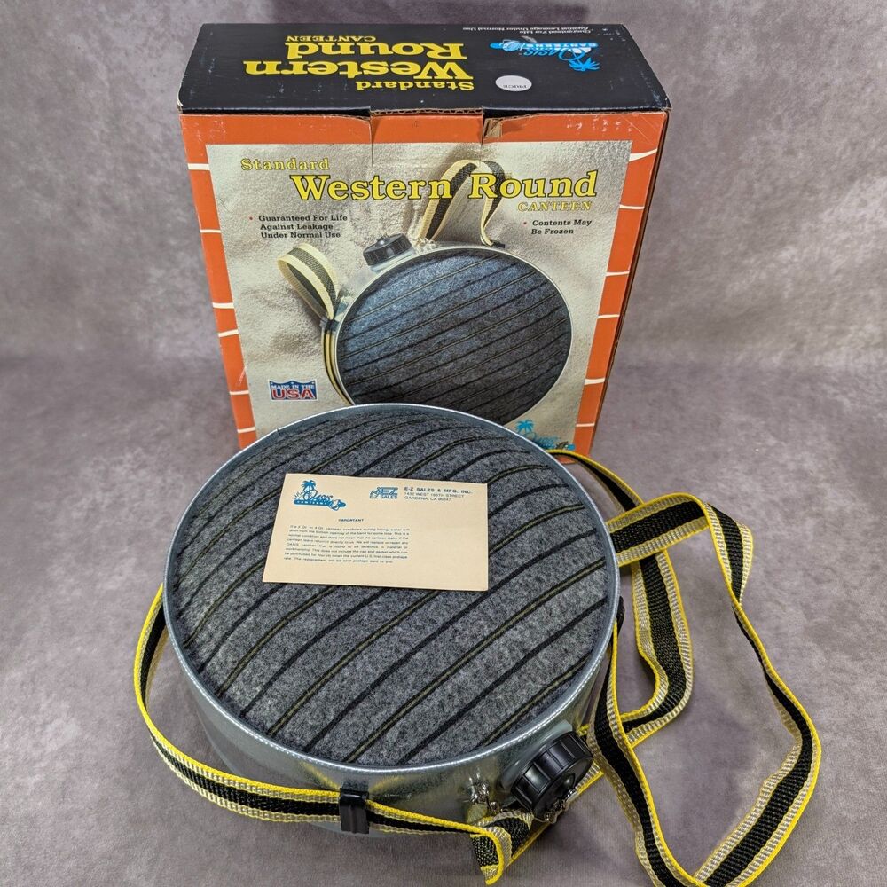 Vintage Oasis Standard Western Round Canteen 4 Qt Model P40CPKG Striped USA Box
